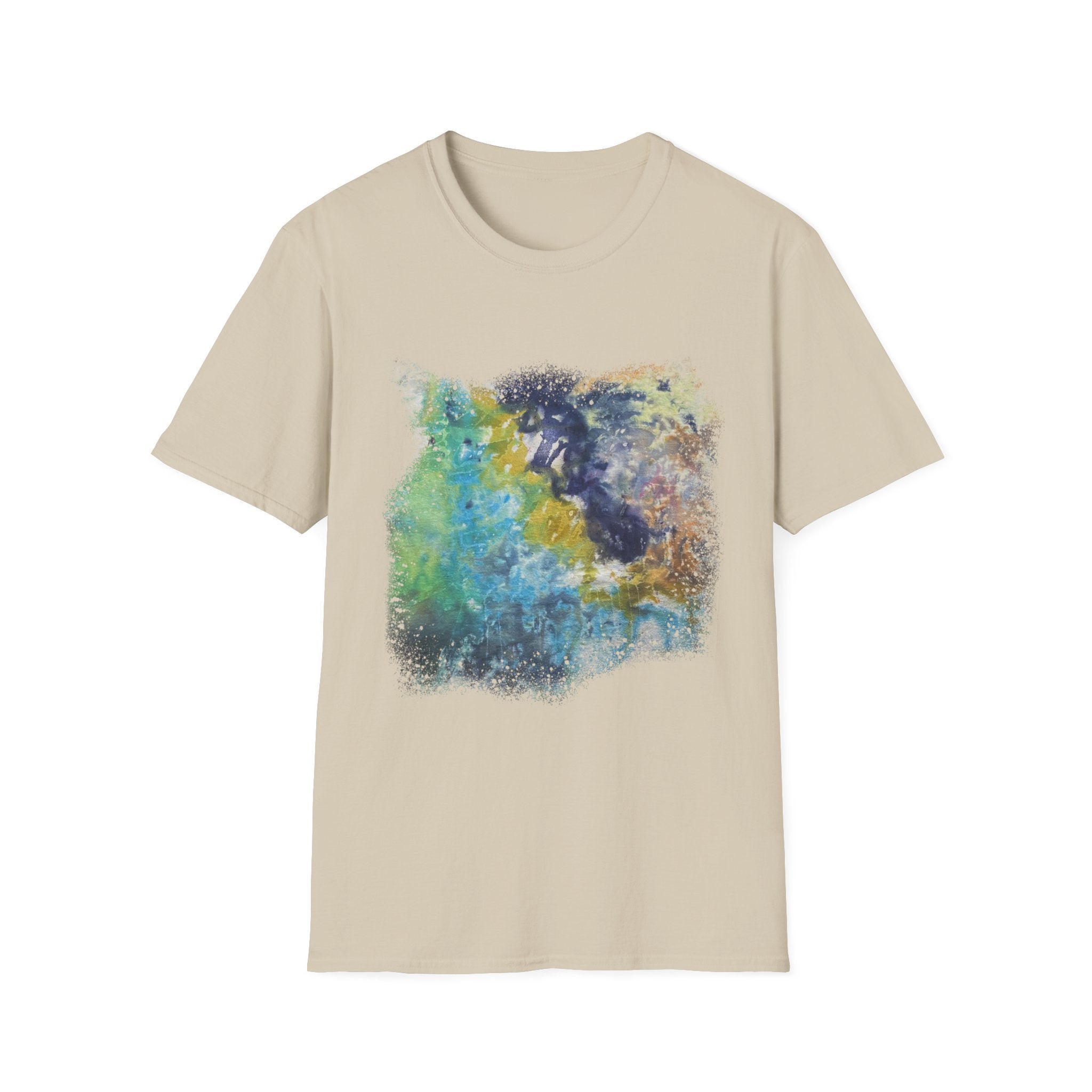 INFLECTION POINT: Monet style Colorful Tie-Dye Unisex Softstyle T-Shirt, Casual Wear, Festival Outfit, Art-Inspired, Everyday Fashion, Gift for Art Lovers