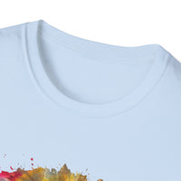 Desert Rose 2:  Vibrant Tie-Dye T-Shirt, Unisex Softstyle Tee, Boho Chic Shirt, Casual Wear, Perfect for Summer Festivals, Gift for Friends