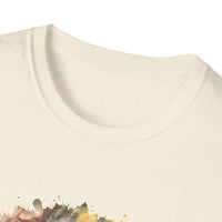 Mocha Spider Dance 2:  Spiral Tie-Dye Unisex T-Shirt, Boho Style Tee, Casual Comfort Shirt, Gift for Nature Lovers, Summer Vibes Apparel