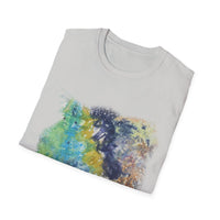 INFLECTION POINT: Monet style Colorful Tie-Dye Unisex Softstyle T-Shirt, Casual Wear, Festival Outfit, Art-Inspired, Everyday Fashion, Gift for Art Lovers