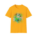 TURQUOISE TREASURE:  Colorful, splat style, Vibrant Abstract T-Shirt | Unisex Softstyle Graphic Tee, Casual Wear, Gift for Art Lovers, Summer Fashion, Unique Design