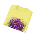 Dynasty 2: Colorful, splat style, tie dye Abstract Graphic Unisex Softstyle T-Shirt, Casual Wear, Unique Art Tee, Gift for Art Lovers, Trendy Everyday Top