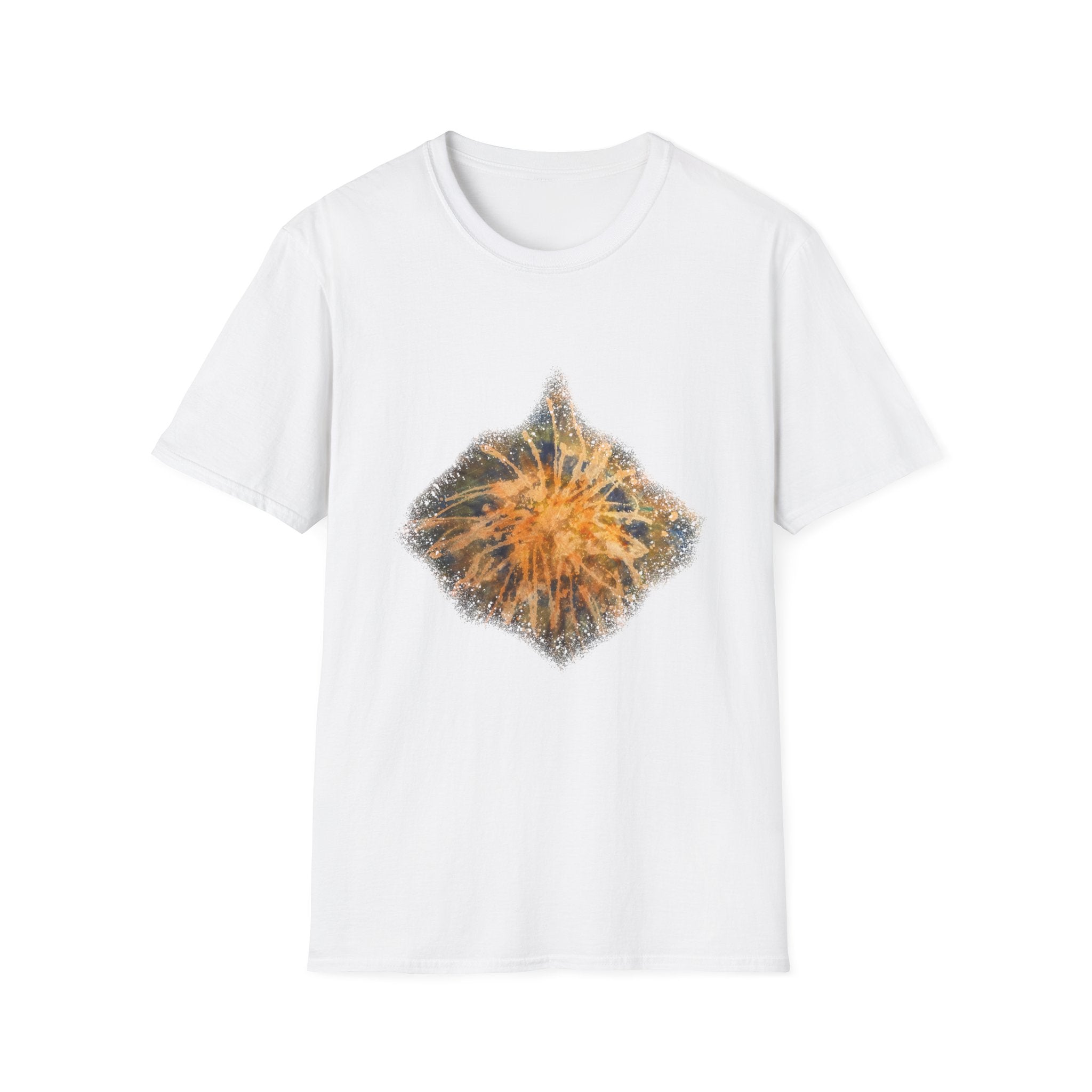 Eternal Starfire 2:  Boho Floral Snowy edge, Unisex T-Shirt - Cozy Casual Wear, Nature Lover Gift, Summer Vibes, Festival Attire, Everyday Comfort