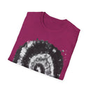 ABYSS: "Down the rabbit hole" vibe, Tie-Dye monochrome Swirl, Unisex Softstyle T-Shirt | Colorful Summer Shirt | Perfect for Festivals, Casual Outings, Gifting, Holidays