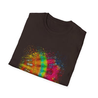 Mandarin Halo 2:  Colorful Splash Unisex Softstyle T-Shirt - Fun Graphic Tee for Summer, Festival Fashion, Casual Wear, Unique Gift Idea, Vibrant [...]