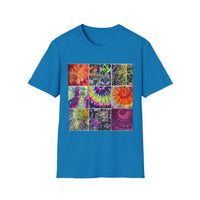 RESILIENCE:  Colorful collage Tie-Dye Unisex T-Shirt, Perfect for Summer Festivals, Casual Wear, Vacation, Gifts, and Artsy Vibes
