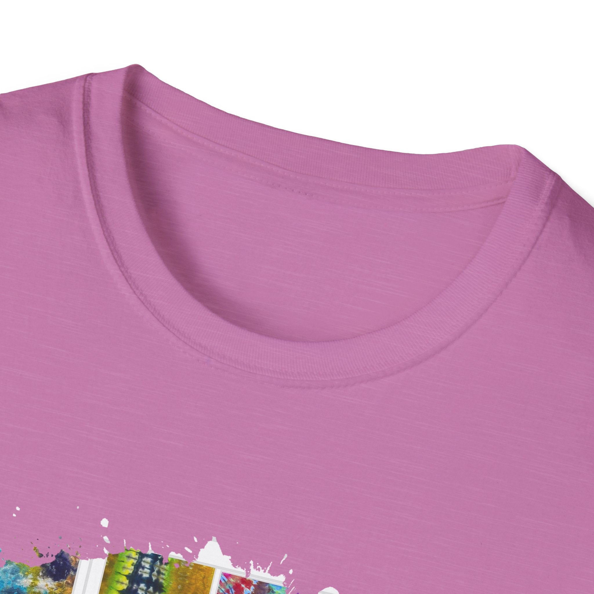 The Dilemma 2:  Colorful Collage Unisex Softstyle T-Shirt - Vibrant Art Tee, Casual Wear, Unique Gift, Graphic Tee, Everyday Essentials, Trendy Fashion