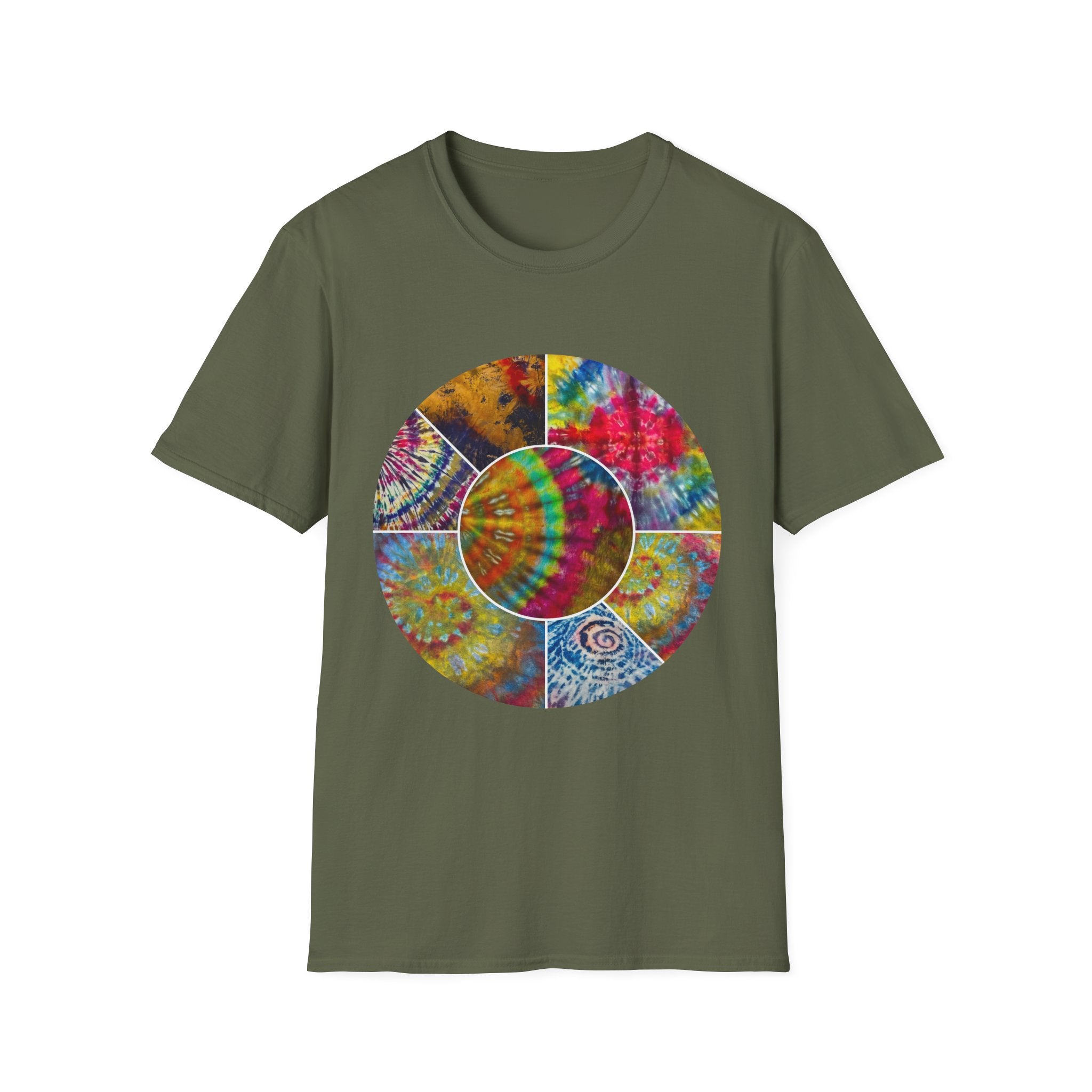 Synchronicity 2:  Colorful Tie-Dye Unisex T-Shirt, Boho Chic Tees, Summer Vibes Shirt, Festival Wear, Gift for Friends, Relaxed Fit Tops