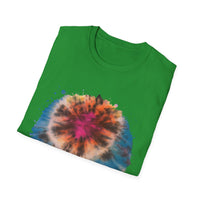 SAND DOLLAR DREAM: Ocean inspired Vibrant Tie-Dye Unisex T-Shirt, Boho Tee, Summer Shirt, Festival Wear, Unique Gift for Music Lovers