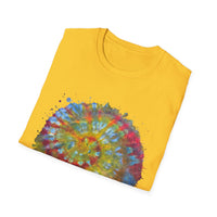 Watermelon Krush 2:  Colorful Spiral Tie-Dye Unisex Softstyle T-Shirt, Summer Vibes Shirt, Festival Apparel, Gift for Her, Boho Fashion