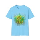THE CONTRARIAN:  Deep sea vibe, Nature-Inspired Tie-Dye T-Shirt | Unisex Softstyle | Bohemian Vibe | Perfect for Festivals, Casual Wear, Eco-Friendly Living