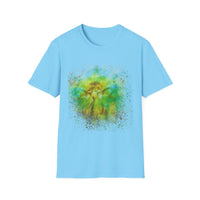 THE CONTRARIAN:  Deep sea vibe, Nature-Inspired Tie-Dye T-Shirt | Unisex Softstyle | Bohemian Vibe | Perfect for Festivals, Casual Wear, Eco-Friendly Living