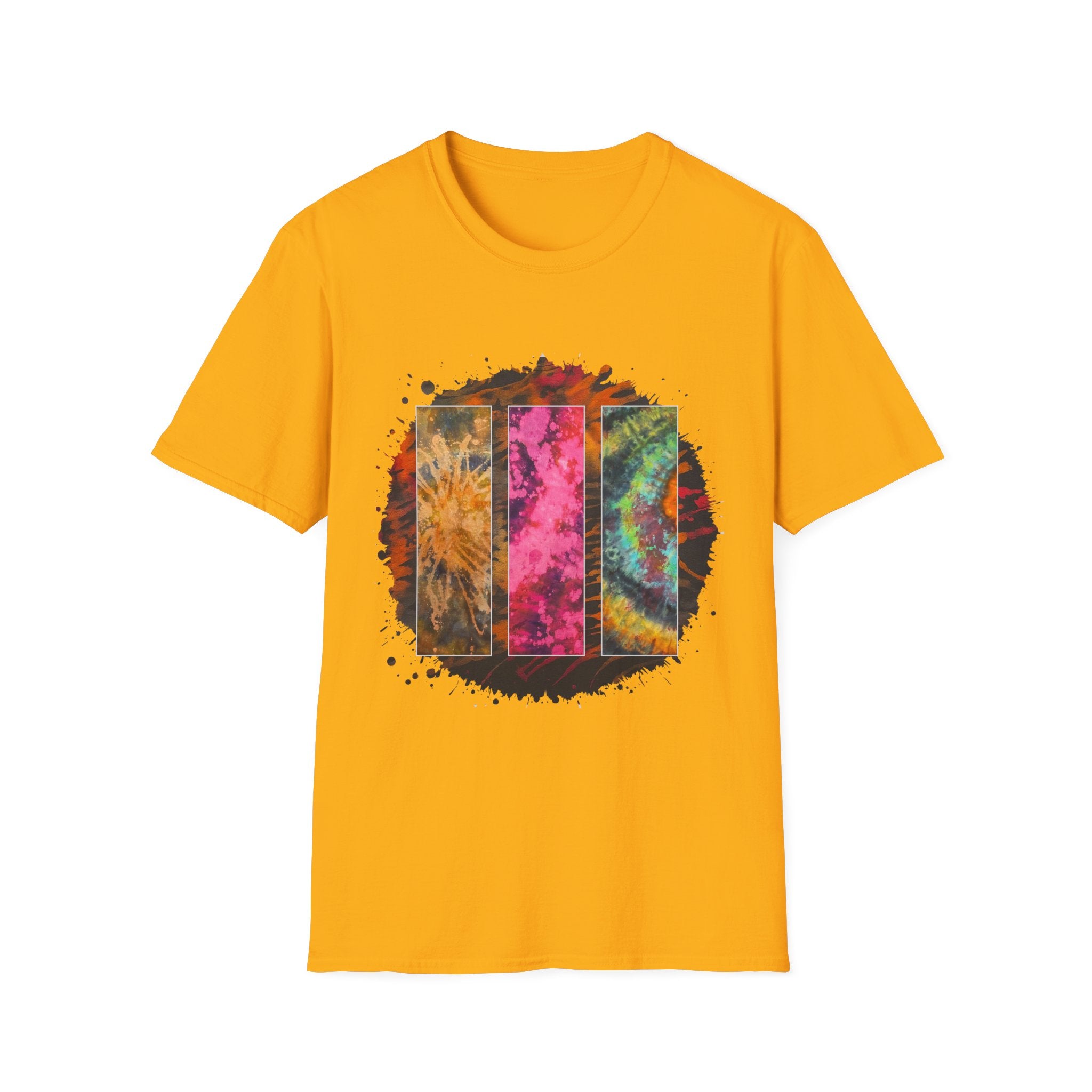 Firestone 2:  Vibrant Tie-Dye Unisex T-Shirt, Colorful Casual Tee, Summer Festival Shirt, Gift for Friends, Boho Style Apparel