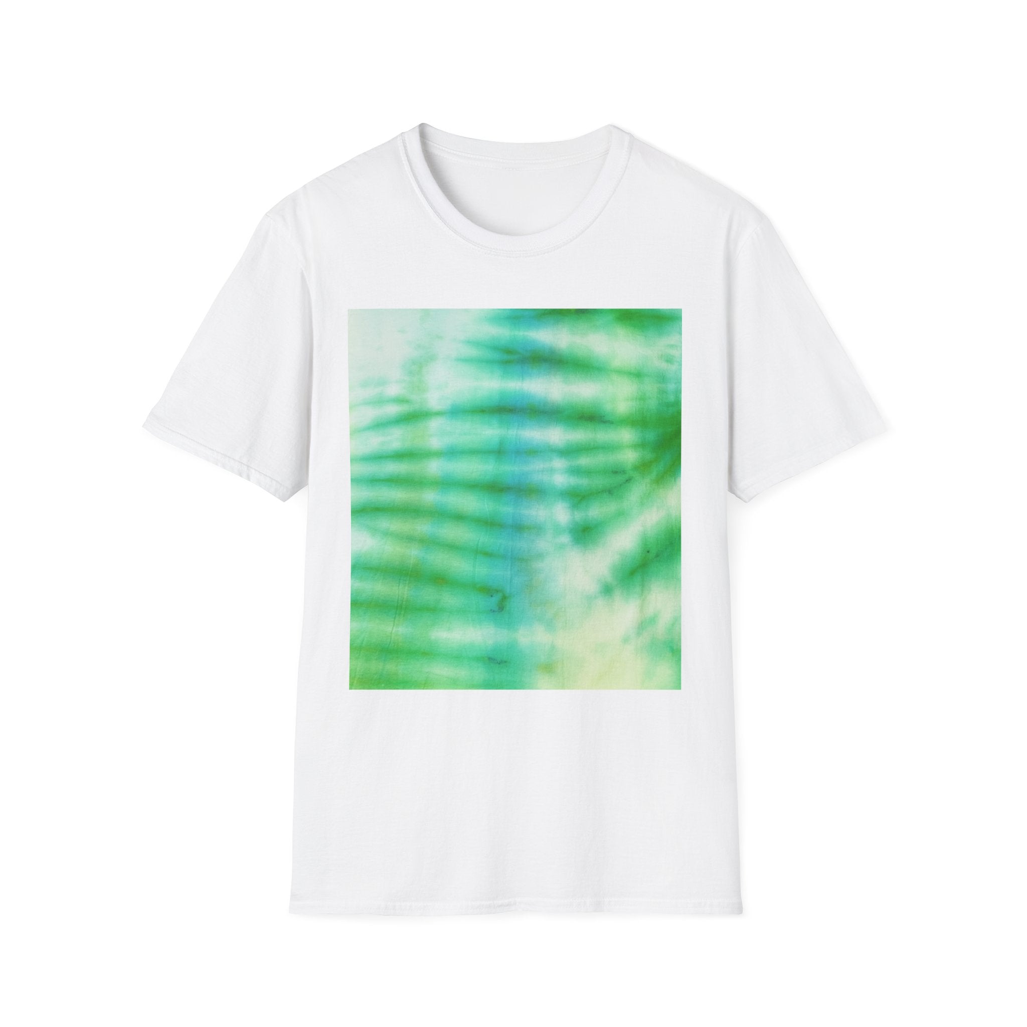 SWAMI: Soft, dreamy sea green/blue Tie-Dye Unisex T-Shirt, Festival Wear, Casual Style, Summer Vibes, Gift for Friends, Eco-Friendly Fashion