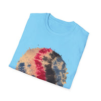 Boomerang Blaze 2:  Tie Dye Unisex Softstyle T-Shirt - Bohemian Vibes for Casual Wear, Summer Festivals, Gift Ideas, Eco-Friendly Fashion, Everyday Comfort