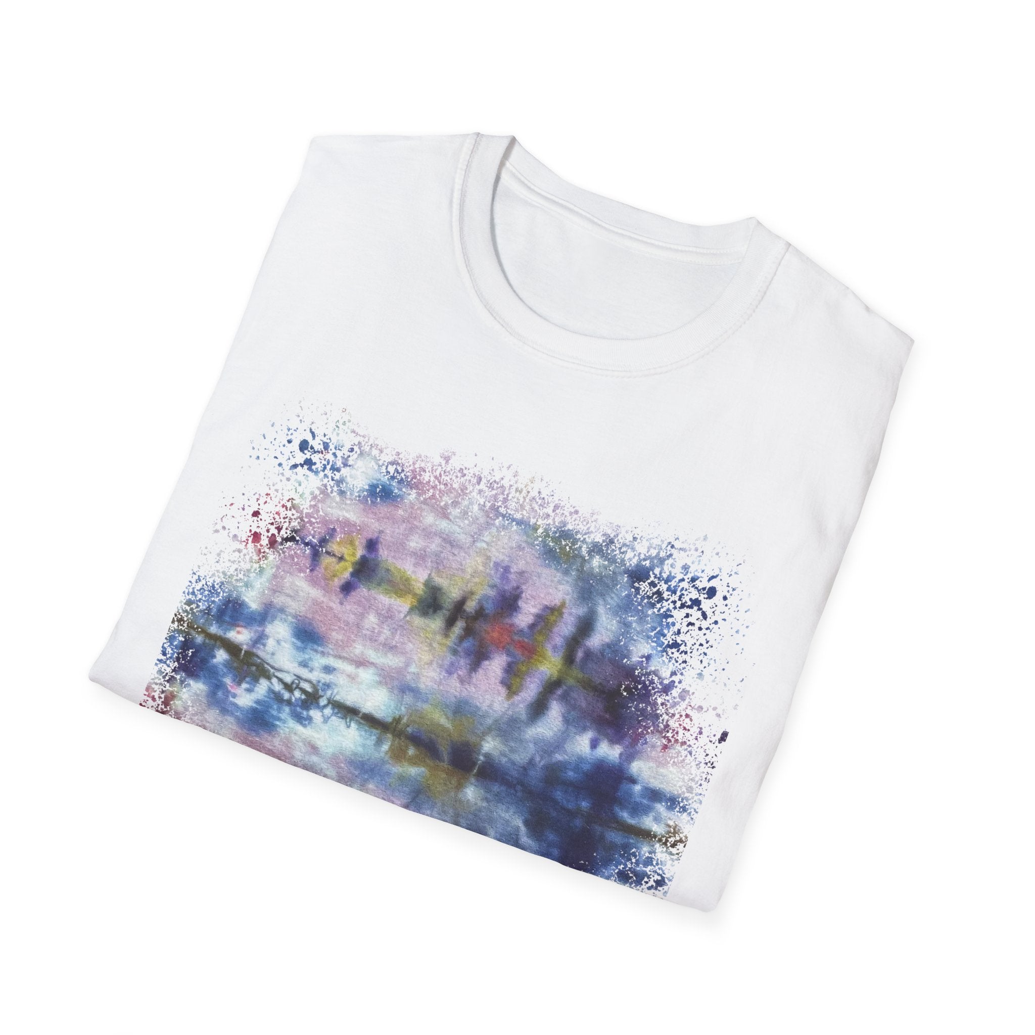 LILAC INFUSION:  Nature inspired Tie-Dye Unisex Softstyle T-Shirt - Boho Chic, Casual Wear, Summer Essential, Festival Outfit, Unique Gift