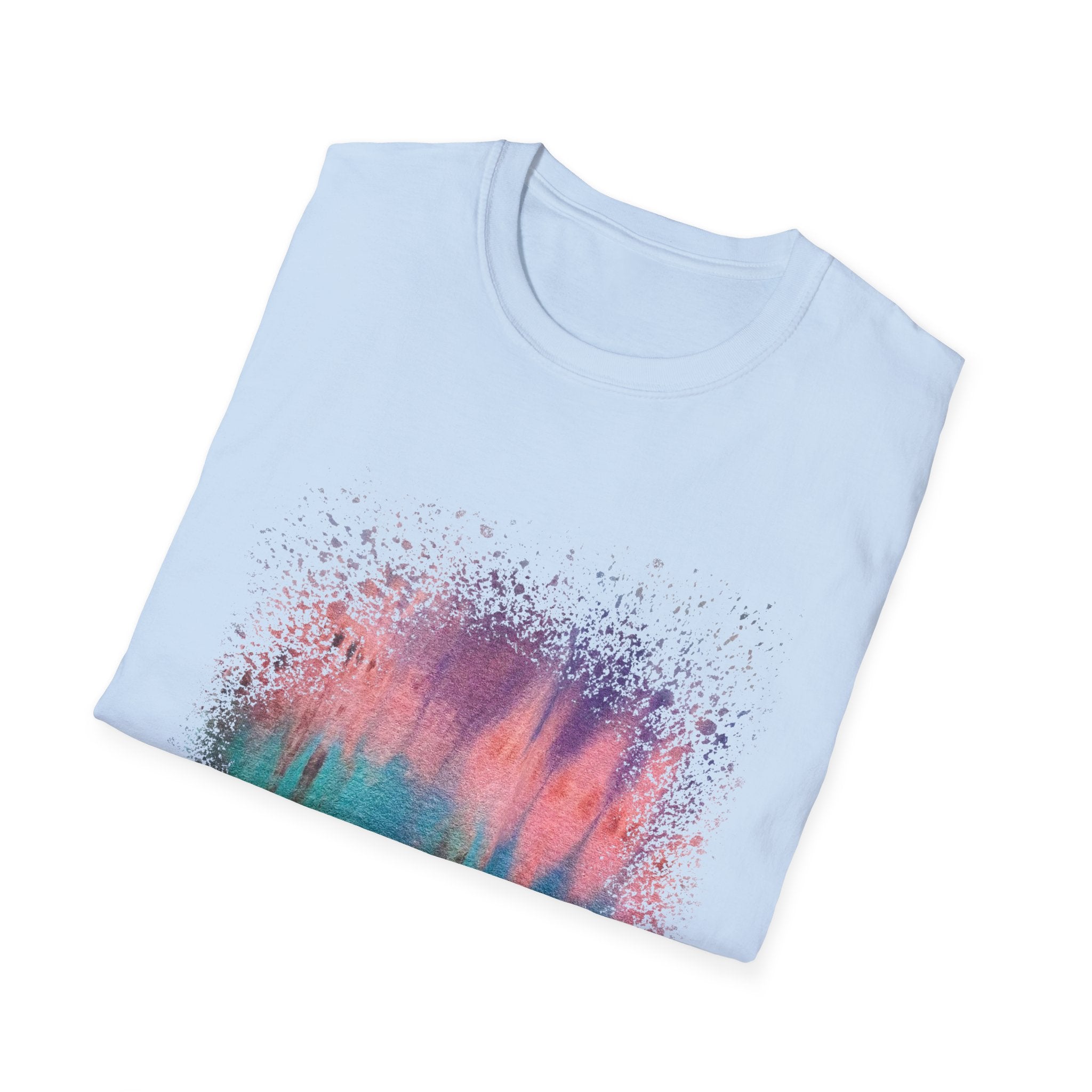 Momentum 2:  Colorful Abstract Unisex T-Shirt | Softstyle Tee for Casual Outings, Gifts, Festivals, Summer Vibes, Daily Wear