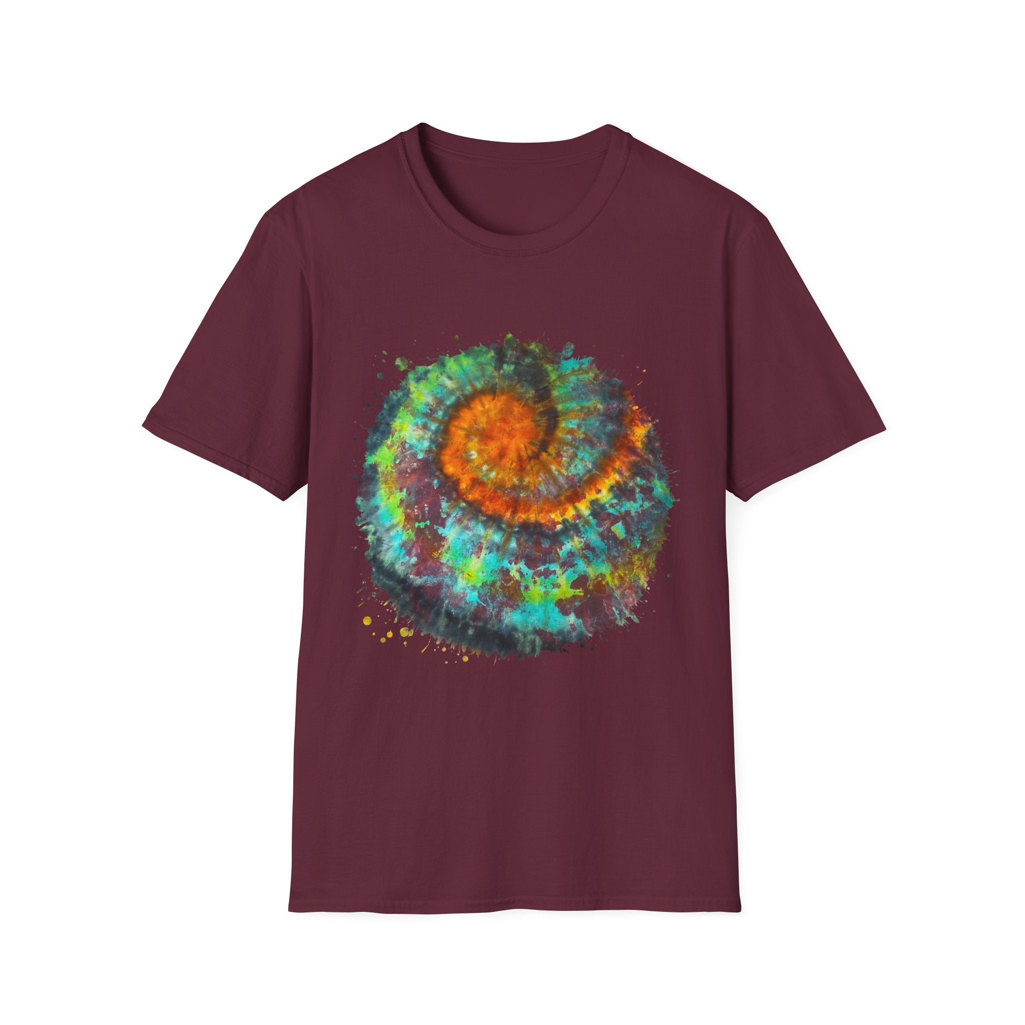 Whiplash 2:  Vibrant Spiral Tie-Dye Unisex T-Shirt, Soft Tee, Colorful Casual Tee, Summer Style shirt, Eco-friendly Gift, Festival Wear