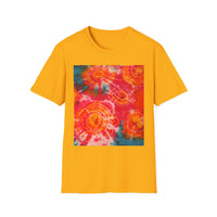 RIPPLE: Koi pond inspired ripple swirl style, Tie-Dye Unisex Softstyle T-Shirt, Bohemian Tee, Summer Vibes Shirt, Festival Wear, Gift for Her, Unique Tie Dye Fashion