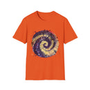 Scarlet Saga 2:  Spiral Tie-Dye Unisex Softstyle T-Shirt | Boho Chic, Casual Wear, Gift for Artists, Summer Fashion, Music Festivals