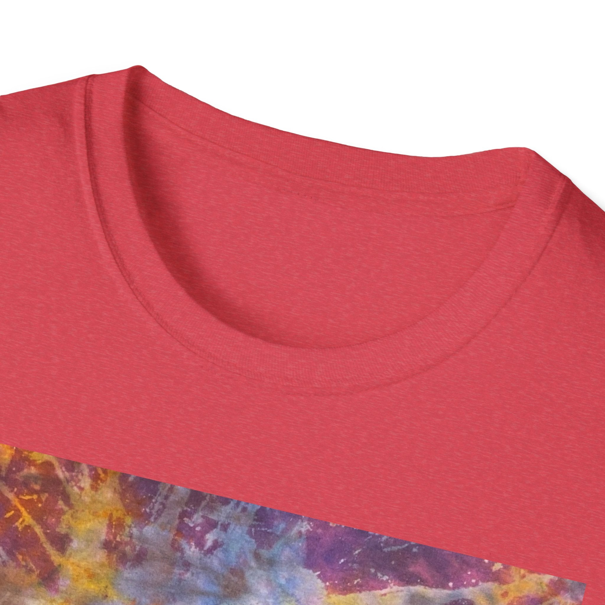 RASPBERRY SORBET:  Splat style, Galactic Vibe Unisex Softstyle T-Shirt | Space Art Tee, Cosmic Shirt, Gift for Astronomers, Unique Spacewear, Casual Wear