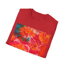 RIPPLE: Koi pond inspired ripple swirl style, Tie-Dye Unisex Softstyle T-Shirt, Bohemian Tee, Summer Vibes Shirt, Festival Wear, Gift for Her, Unique Tie Dye Fashion
