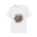 Asteroid Menace 2:  Artistic Abstract Unisex Softstyle T-Shirt | Trendy Graphic Tee, Casual Wear, Unique Fashion Gift, Art Lover Apparel, Everyday Comfort
