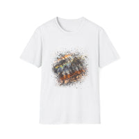 Asteroid Menace 2:  Artistic Abstract Unisex Softstyle T-Shirt | Trendy Graphic Tee, Casual Wear, Unique Fashion Gift, Art Lover Apparel, Everyday Comfort