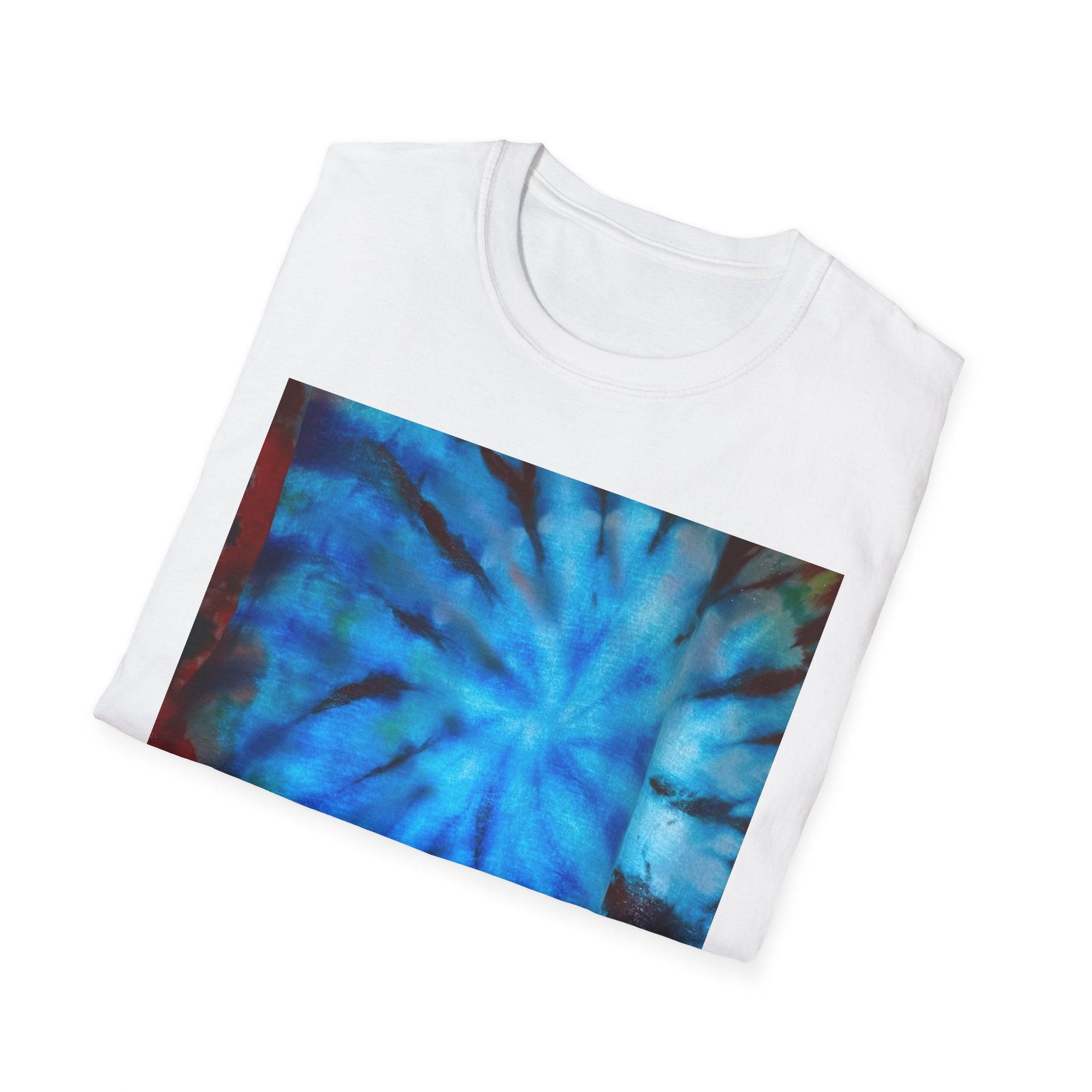 BLUE TIDE: Ocean inspired, Colorful swirl Tie-Dye Unisex T-Shirt - Boho-Chic Fashion, Summer Vibes, Gift for Him/Her, Festival Wear, Cozy Everyday Top