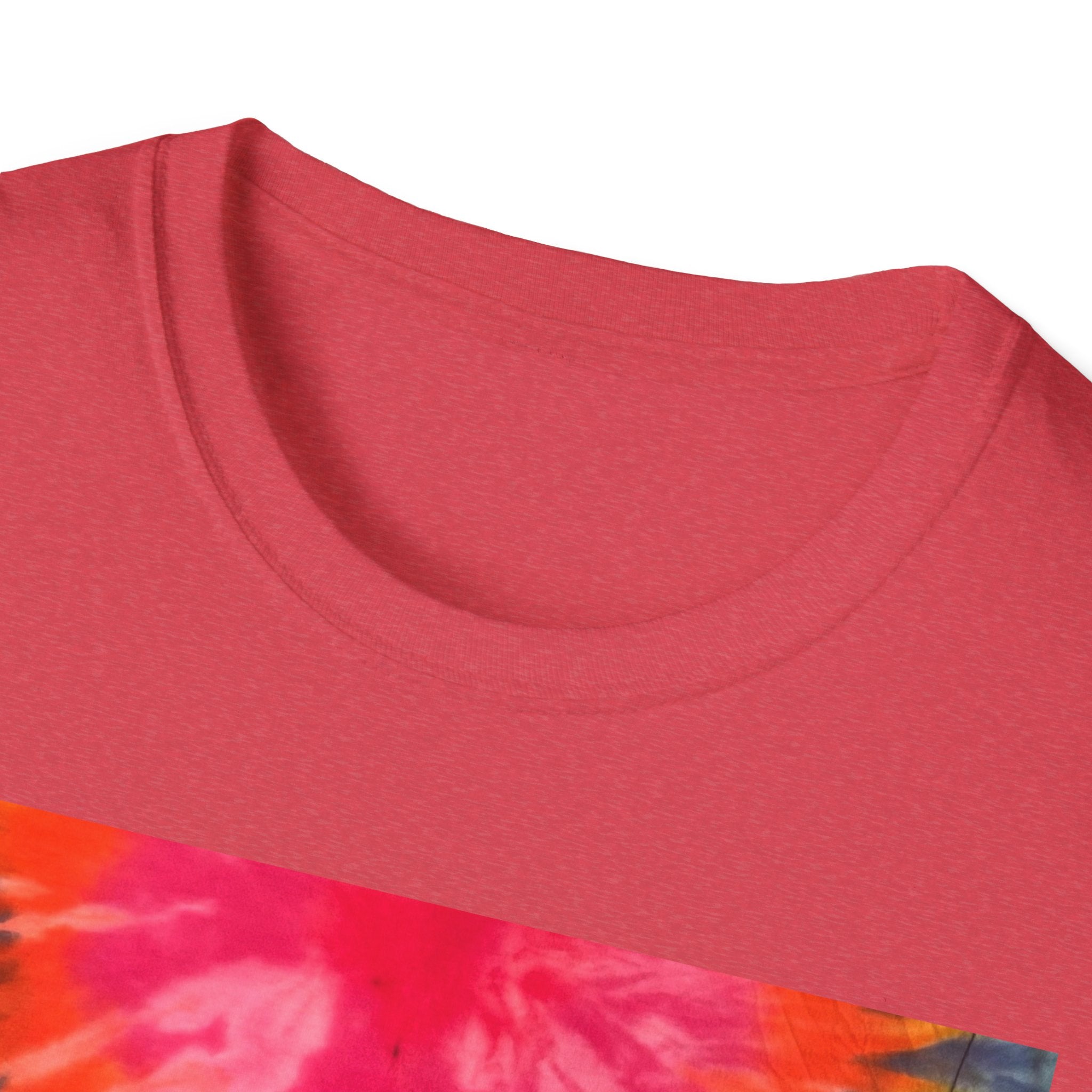 DOUBLE DAHLIA:  Vibrant dahlia inspired  Tie-Dye t-shirt, Unisex Softstyle Shirt, Summer Fashion Tee, Festival Wear, Retro Style Top, Casual Everyday Wear