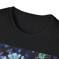 COBALT TORNADO: Tie-Dye Spiral Unisex T-Shirt, Bohemian Style Tee, Festival Apparel, Casual Wear, Gift for Him or Her