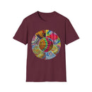 Synchronicity 2:  Colorful Tie-Dye Unisex T-Shirt, Boho Chic Tees, Summer Vibes Shirt, Festival Wear, Gift for Friends, Relaxed Fit Tops