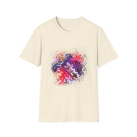 Fifth Dimension 2:  Cool Splash Art Unisex Softstyle T-Shirt, Colorful Tee, Casual Wear, Birthday Gift, Art Lover Shirt, Graphic Tee