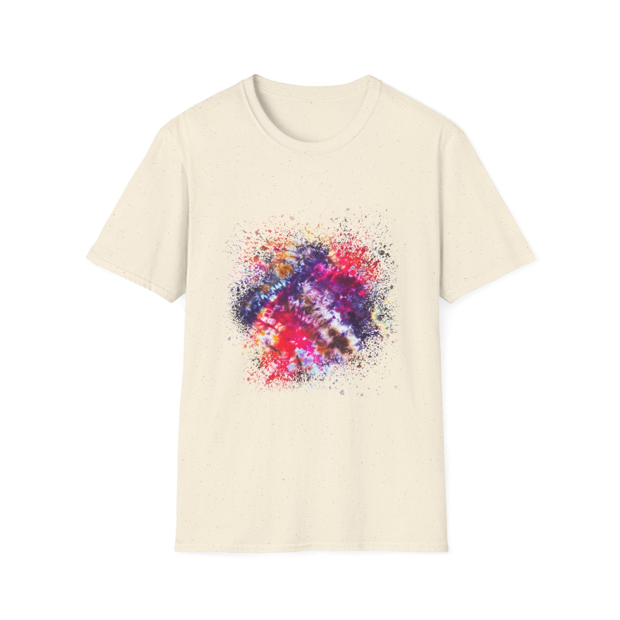 Fifth Dimension 2:  Cool Splash Art Unisex Softstyle T-Shirt, Colorful Tee, Casual Wear, Birthday Gift, Art Lover Shirt, Graphic Tee