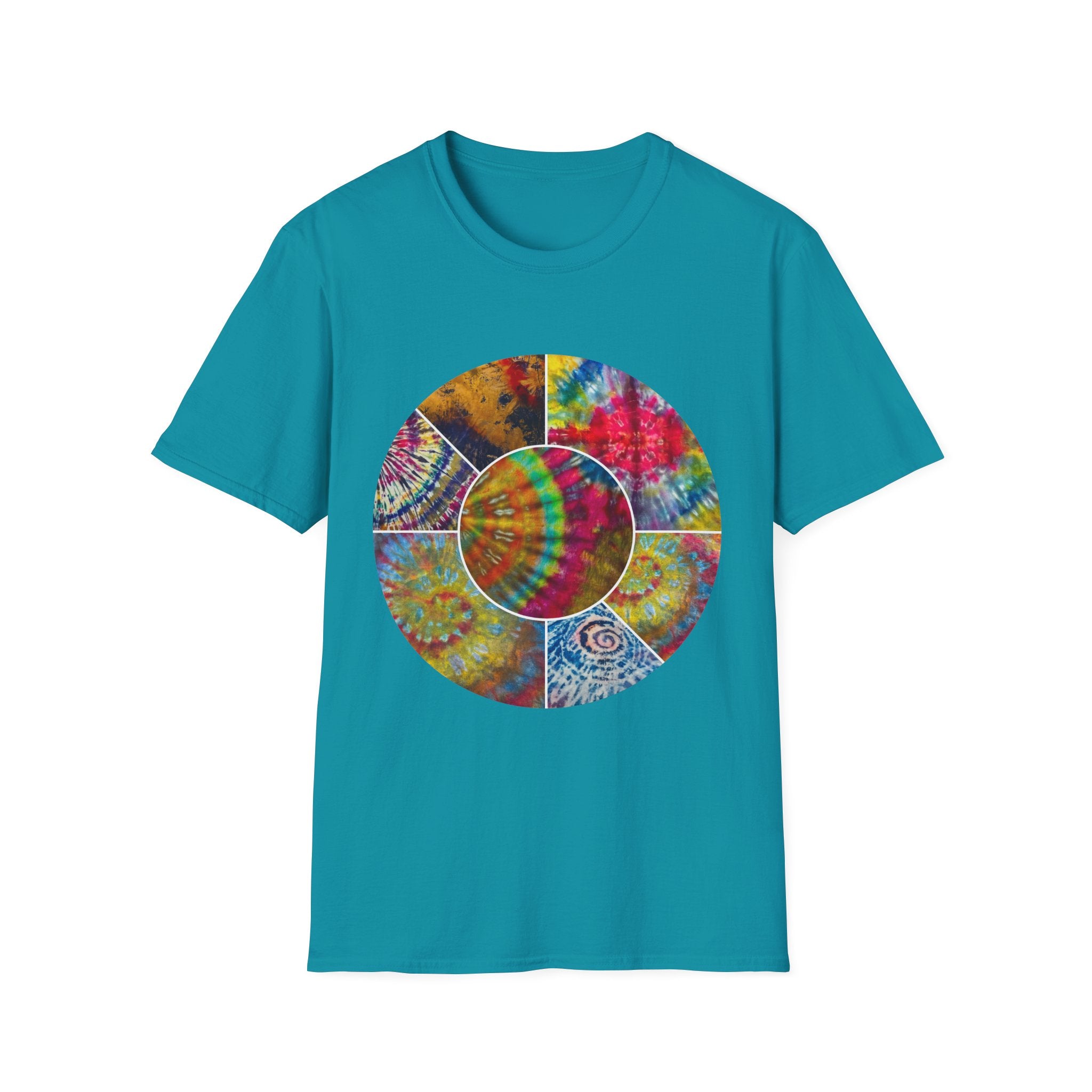 Synchronicity 2:  Colorful Tie-Dye Unisex T-Shirt, Boho Chic Tees, Summer Vibes Shirt, Festival Wear, Gift for Friends, Relaxed Fit Tops