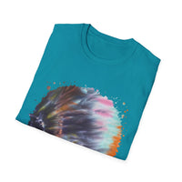 Bravado 2:  Colorful Tie-Dye Unisex Softstyle T-Shirt with Abstract Design, Perfect for Festivals, Casual Outings, Relaxed Days, Summer Vibes, and Gifts
