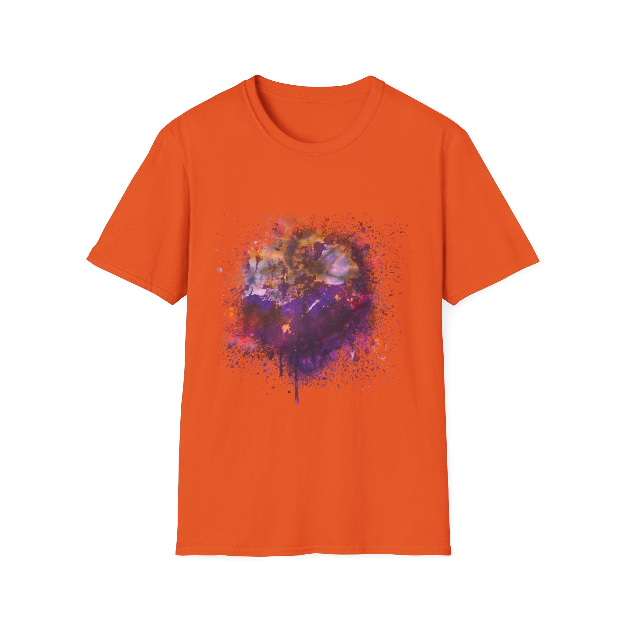 Fantasia 2:  Vibrant Splash Drip Art T-Shirt, Artistic Tee, Unisex Graphic Shirt, Trendy Casual Wear, Unique Gift for Art Lovers
