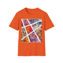 KALEIDOSCOPE: Earth inspired tie dye collage, Unisex Softstyle T-Shirt