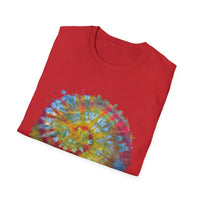 Watermelon Krush 2:  Colorful Spiral Tie-Dye Unisex Softstyle T-Shirt, Summer Vibes Shirt, Festival Apparel, Gift for Her, Boho Fashion