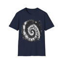 ABYSS: "Down the rabbit hole" vibe, Tie-Dye monochrome Swirl, Unisex Softstyle T-Shirt | Colorful Summer Shirt | Perfect for Festivals, Casual Outings, Gifting, Holidays