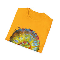 Habanero Helix 2:  Vibrant Tie-Dye Unisex T-Shirt, Retro Graphic Tee, Casual Wear, Unique Gift, Festival Fashion, Summer Apparel