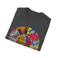 Synchronicity 2:  Colorful Tie-Dye Unisex T-Shirt, Boho Chic Tees, Summer Vibes Shirt, Festival Wear, Gift for Friends, Relaxed Fit Tops
