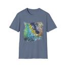 INFLECTION POINT: Monet style Colorful Tie-Dye Unisex Softstyle T-Shirt, Casual Wear, Festival Outfit, Art-Inspired, Everyday Fashion, Gift for Art Lovers
