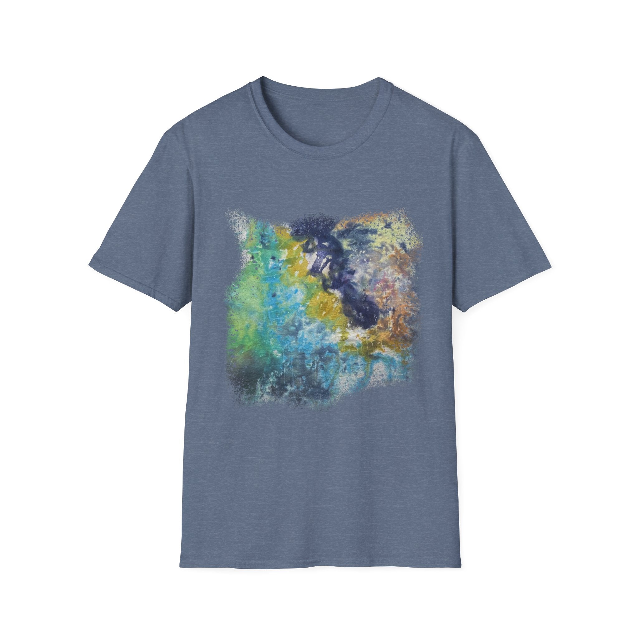 INFLECTION POINT: Monet style Colorful Tie-Dye Unisex Softstyle T-Shirt, Casual Wear, Festival Outfit, Art-Inspired, Everyday Fashion, Gift for Art Lovers