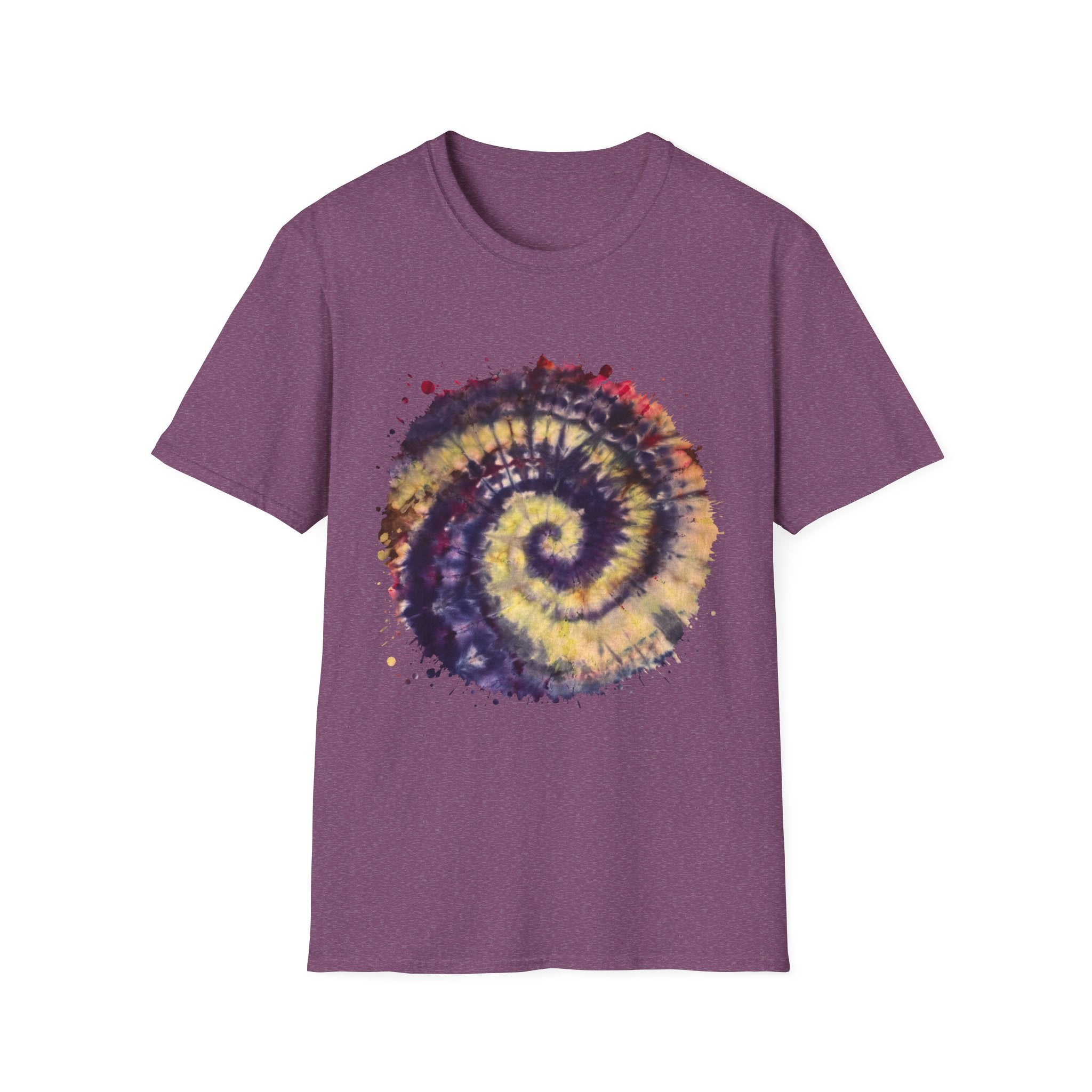 Scarlet Saga 2:  Spiral Tie-Dye Unisex Softstyle T-Shirt | Boho Chic, Casual Wear, Gift for Artists, Summer Fashion, Music Festivals