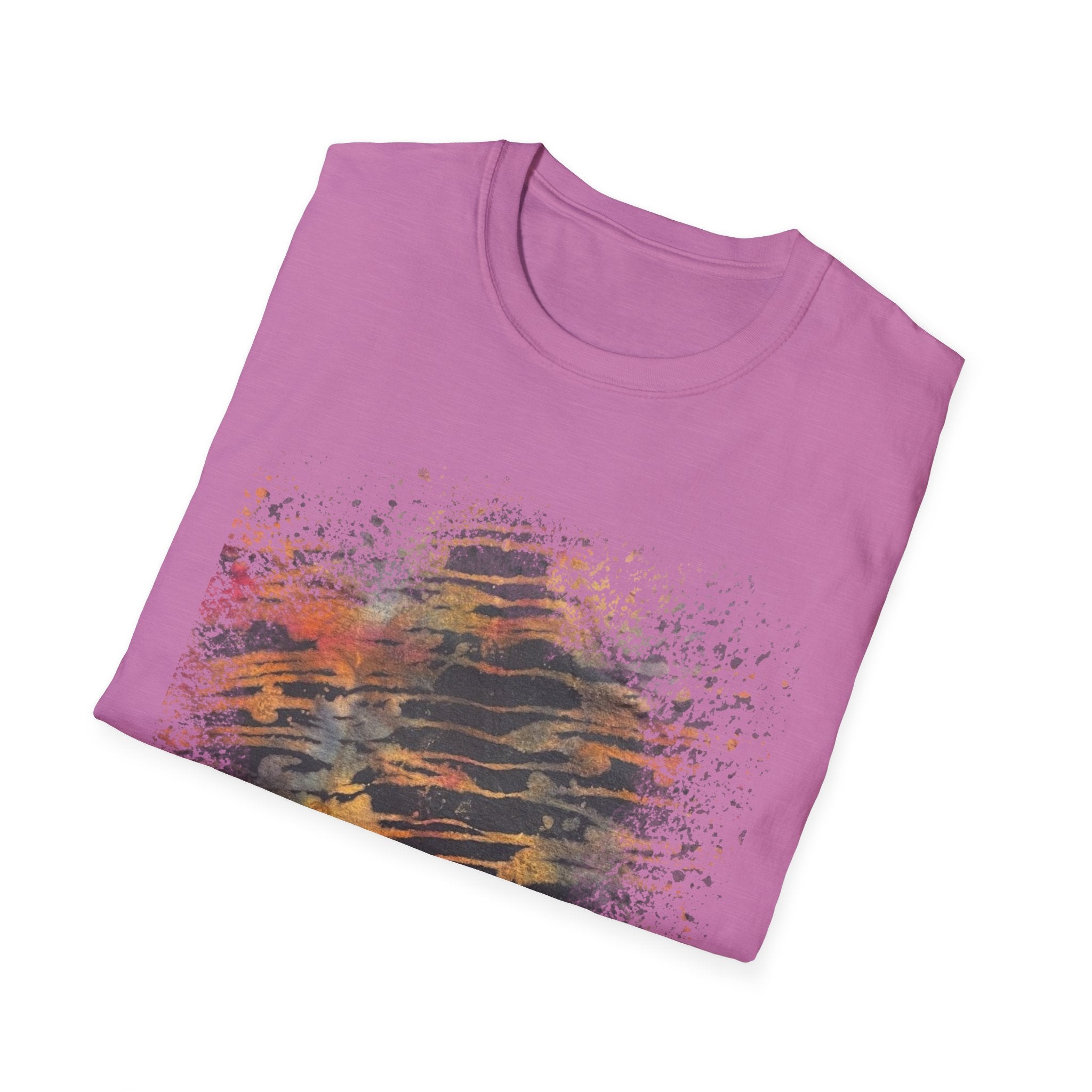 MIDNIGHT SUN: Galaxy, spray style, Abstract Art Unisex T-Shirt – Trendy Graphic Tee for Casual Wear, Unique Gift for Art Lovers, Summer Fashion, Street Style