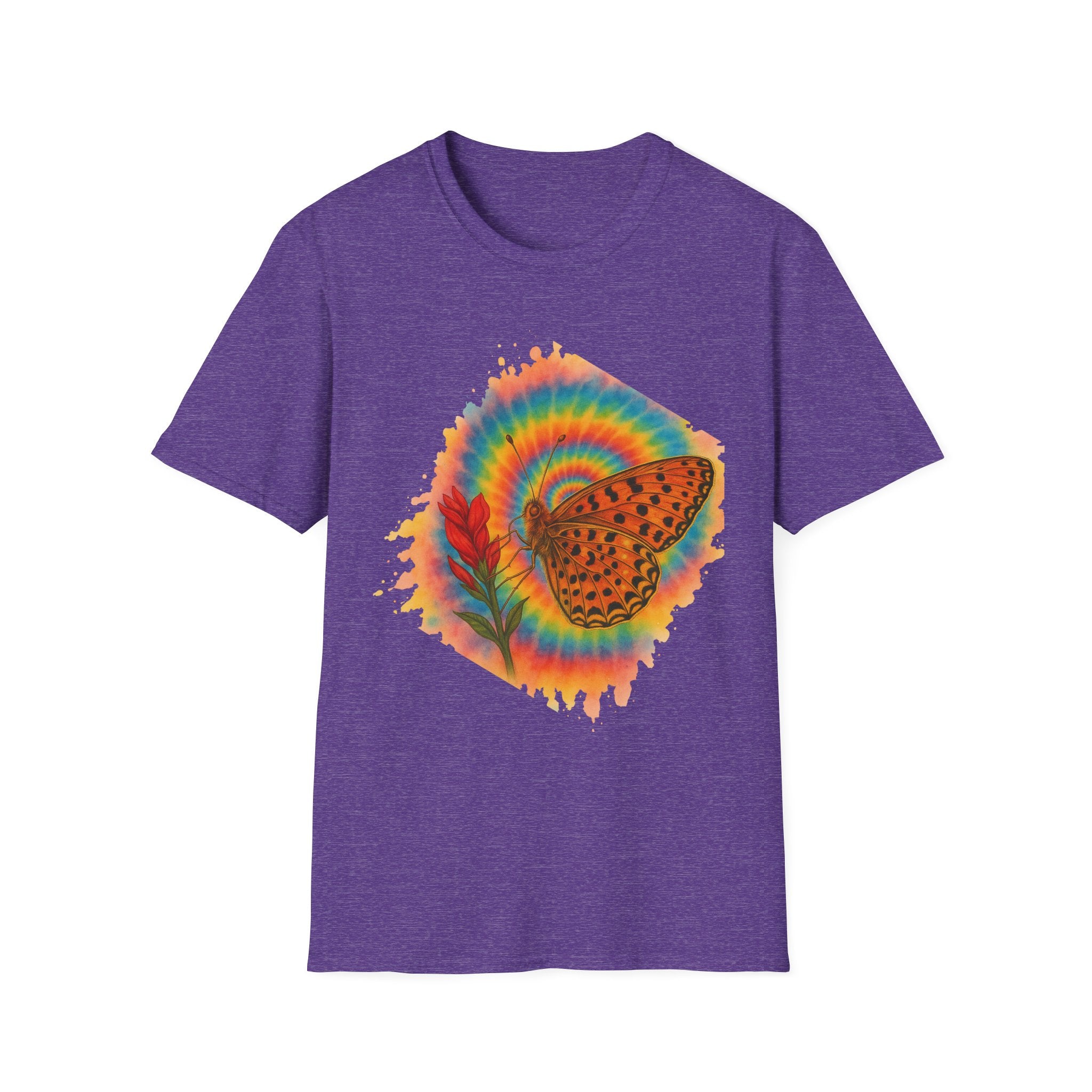 The Butterfly Effect:  Bohemian Butterfly T-Shirt, Vibrant Graphic Tee for Nature Lovers, Unisex Gift for Birthdays, Festivals, Boho Style Apparel