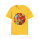 Orange Krush 2:  Tie-Dye Krush Unisex Softstyle T-Shirt, Vibrant Casual Tee, Bohemian Top, Festival Wear, Gift for Music Lovers