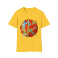 Orange Krush 2:  Tie-Dye Krush Unisex Softstyle T-Shirt, Vibrant Casual Tee, Bohemian Top, Festival Wear, Gift for Music Lovers