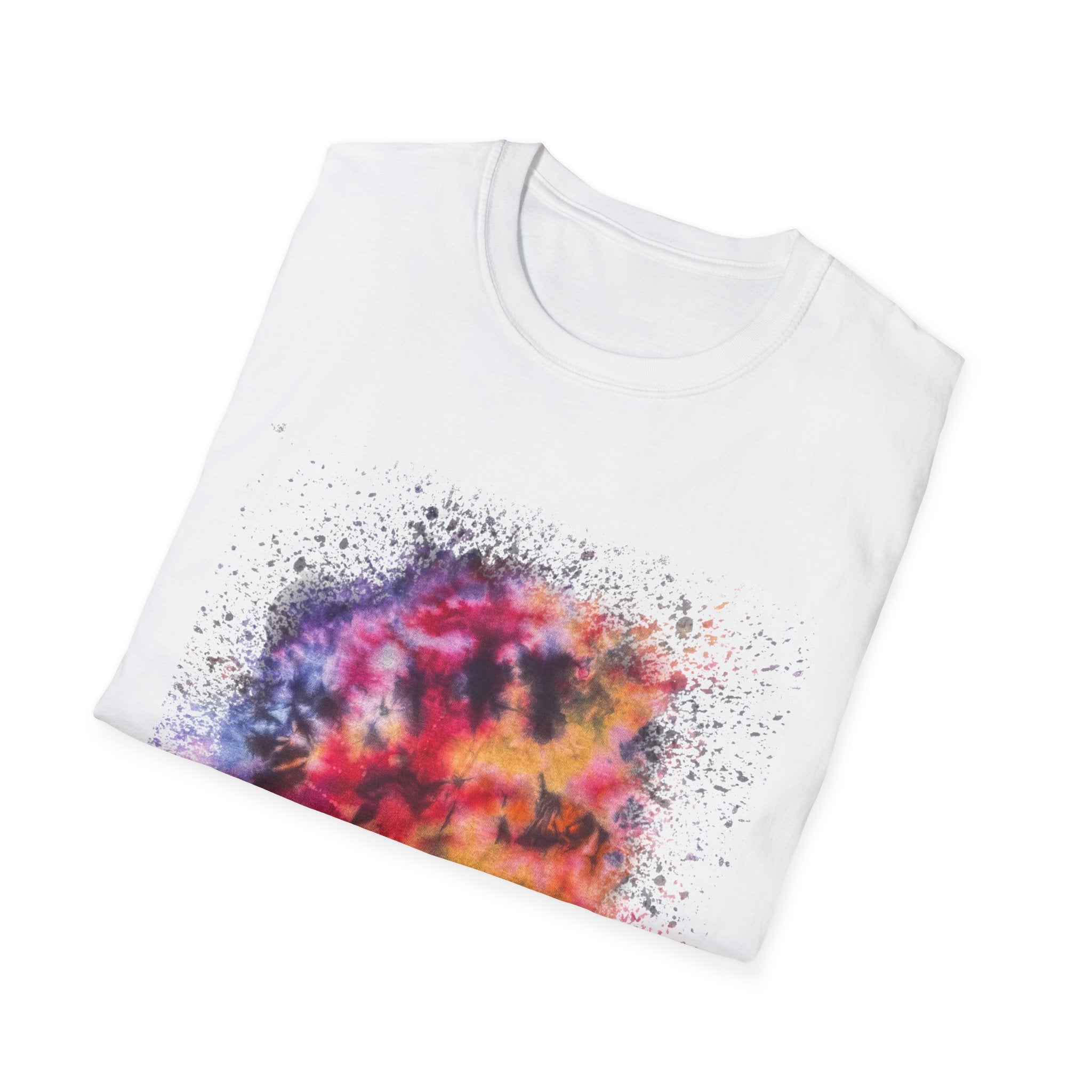 Serenade 2:  Vibrant Drip Artistic T-Shirt, Unisex Softstyle Tee, Colorful Streetwear, Graphic Tee, Casual Artwear, Trendy Summer Shirt